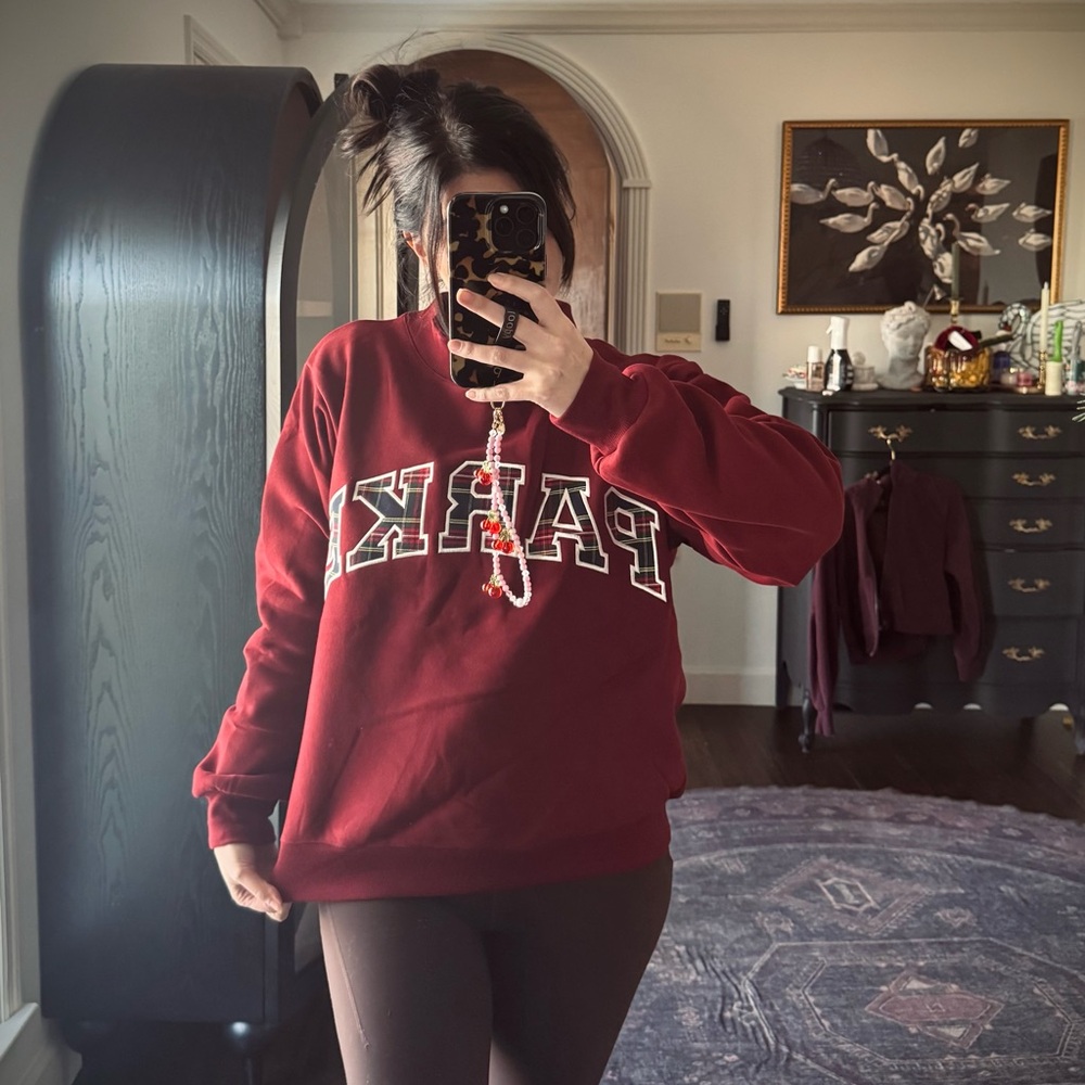 Parke Women's Red Plaid Mockneck - Picture 2 of 7